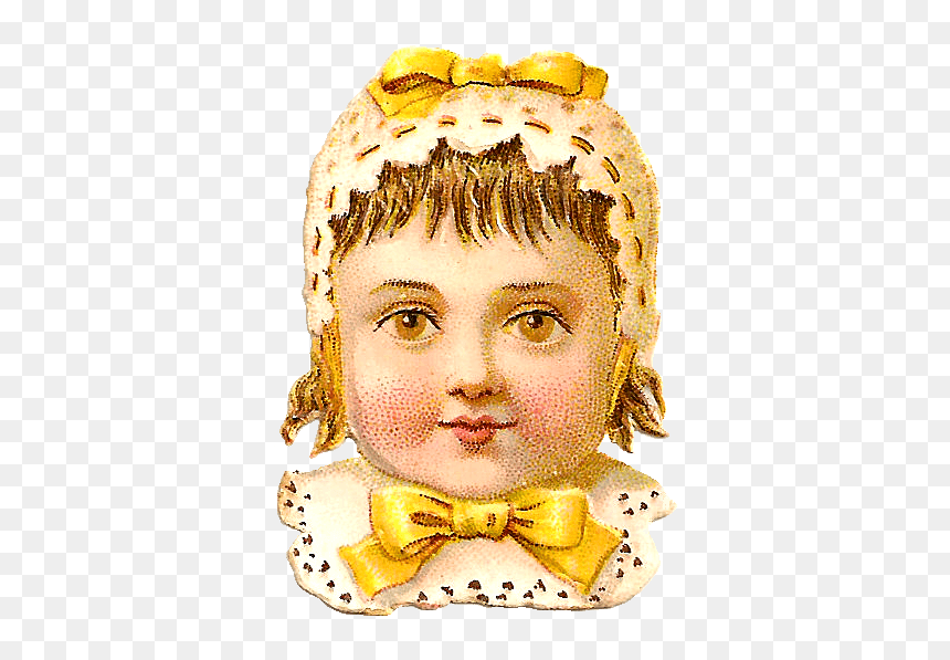Yellow Baby Head - Infant, HD Png Download - girl head png