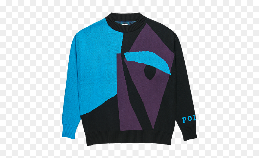 Polar Art Knit Sweater Selfie Black Preview - Polar Skate Co Selfie Knit Sweater Green, HD Png Download - black sweater png
