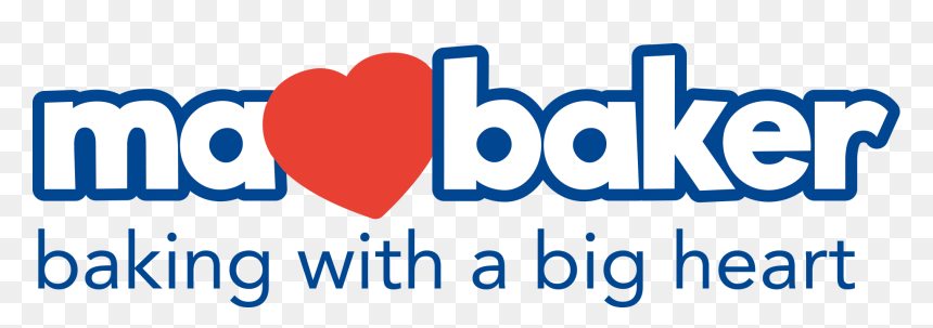 Ma Baker Logo And Tagline Baking With A Big Heart - Ma Baker Bars Logo, HD Png Download - big heart png