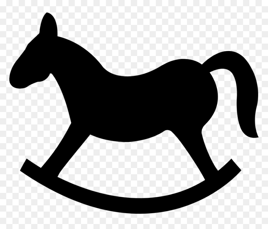 Rocking Horse Silhouette 101 Clip Art - Rocking Horse Clipart, HD Png Download - placa de madeira png