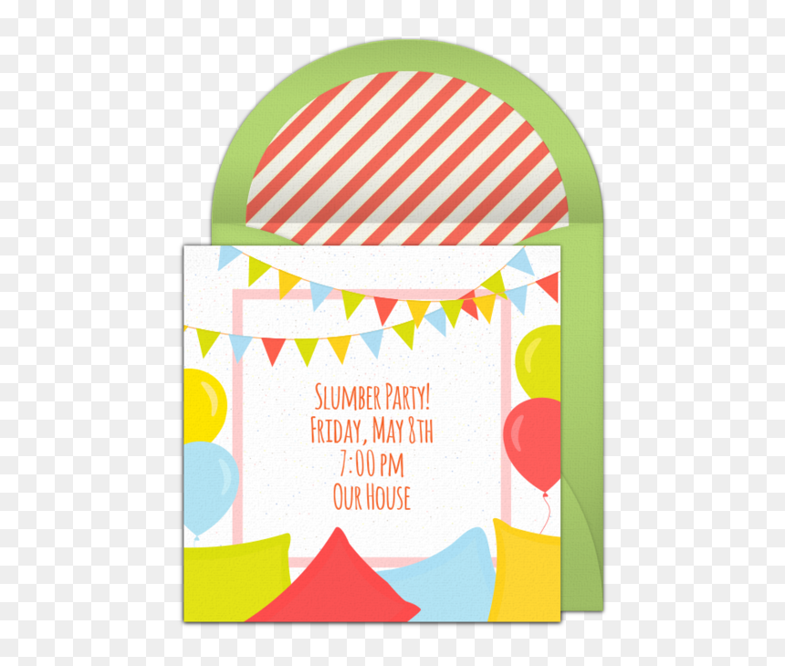 Slumber Party Online Invitation - Slumber Party Cute Background, HD Png Download - slumber party png