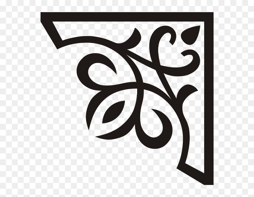 Corner Ornament Transparent Png, Png Download - corner ornament png