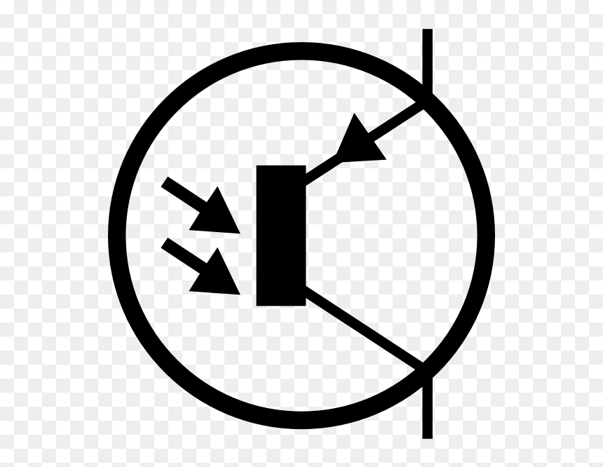 Free Vector Electronic Phototransistor Pnp Circuit - Phototransistor Symbol, HD Png Download - circuit vector png