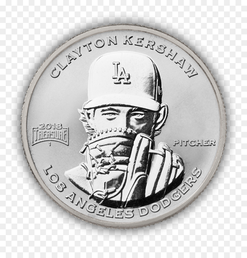 Losangelesdodgers Claytonkershaw Silver Shadow - Coin, HD Png Download - anthony rizzo png