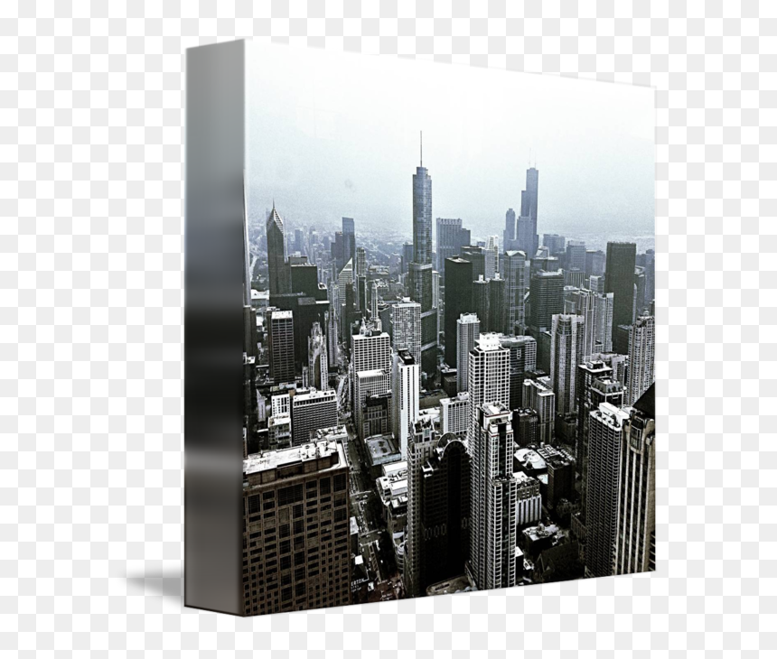 Chicago Skyline By Margaret - Chicago, HD Png Download - chicago skyline outline png