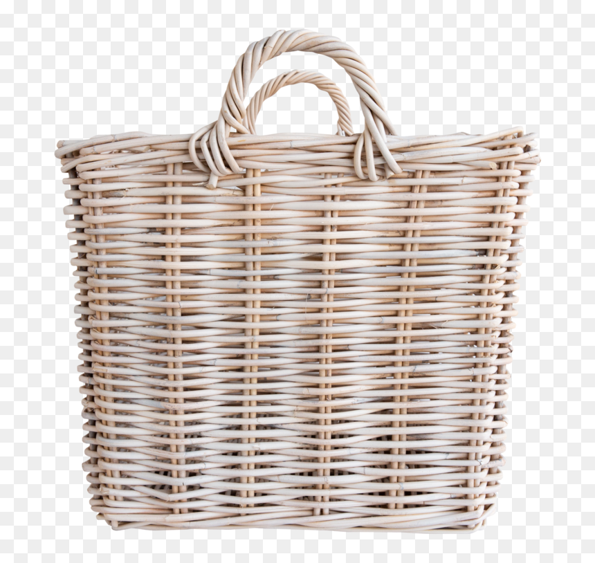 Square Rattan Basket - Wicker, HD Png Download - wicker basket png