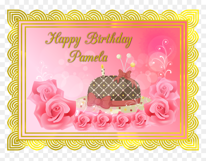 Transparent Portal Cake Png - Happy Birthday Pamela, Png Download - portal cake png