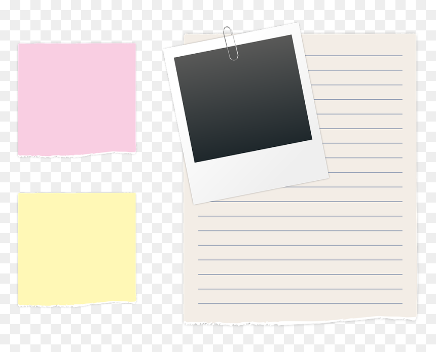 Polaroid With Paper Clip Png, Transparent Png - polaroid blank png