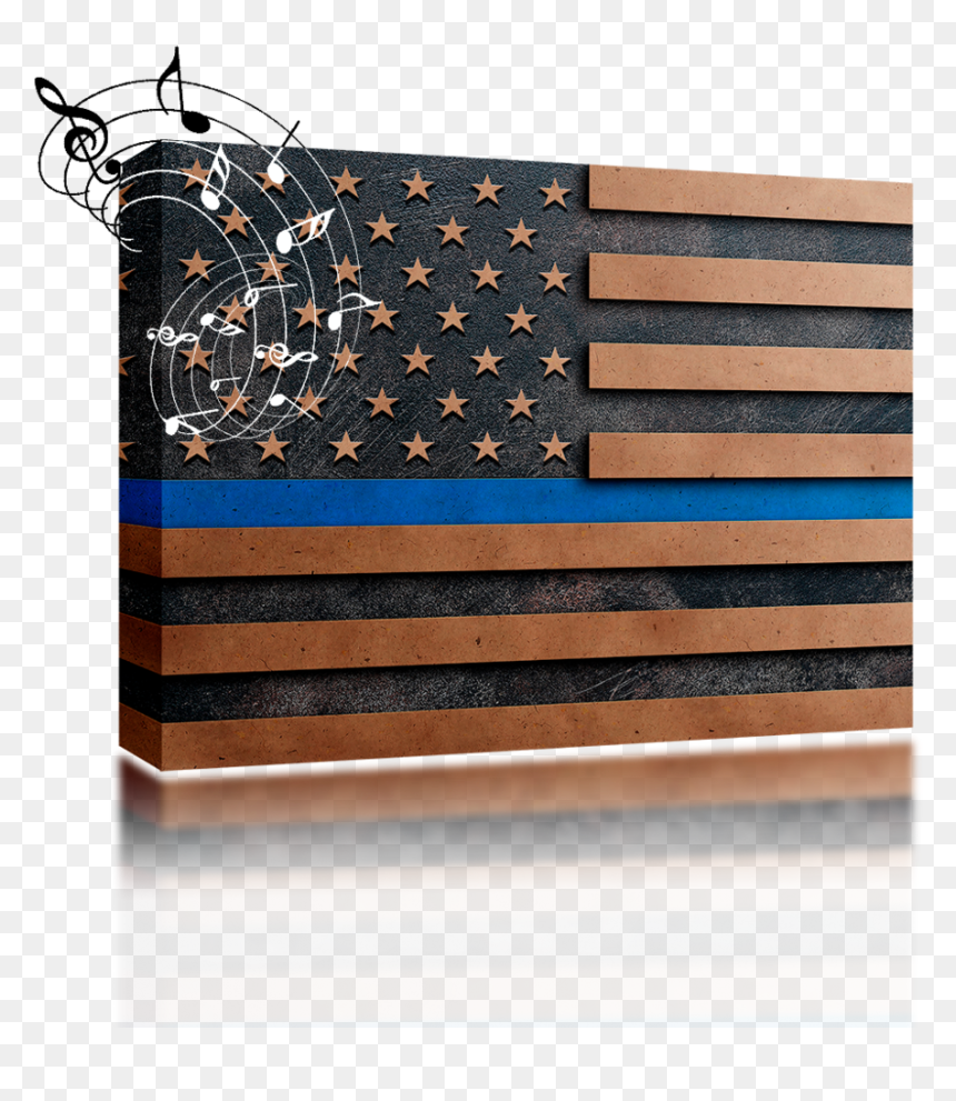 Cardboard Flag Blue Stripe Copy - Flag Of The United States, HD Png Download - blue stripe png