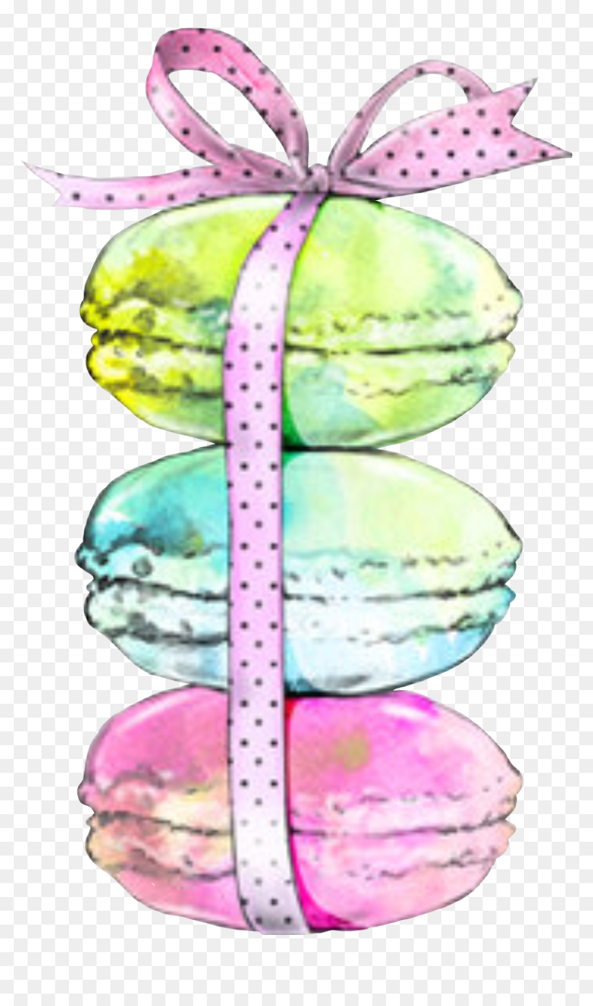 #macaroons #sweets#pastels#tumblr #watercolor #sticker - Illustration, HD Png Download - tumblr watercolor png