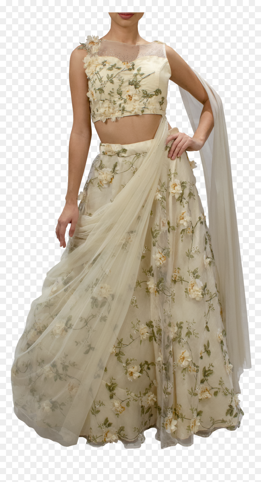 Gown, HD Png Download - flower patch png