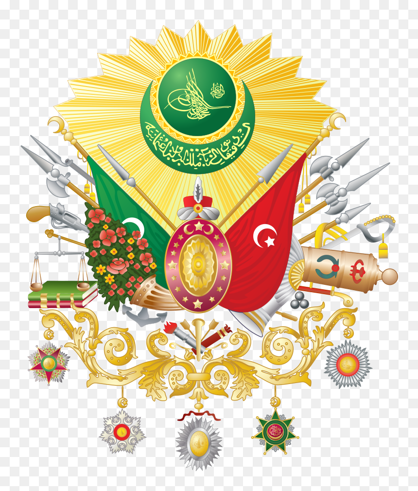 Ottoman Coat Of Arms, HD Png Download - turkish flag png