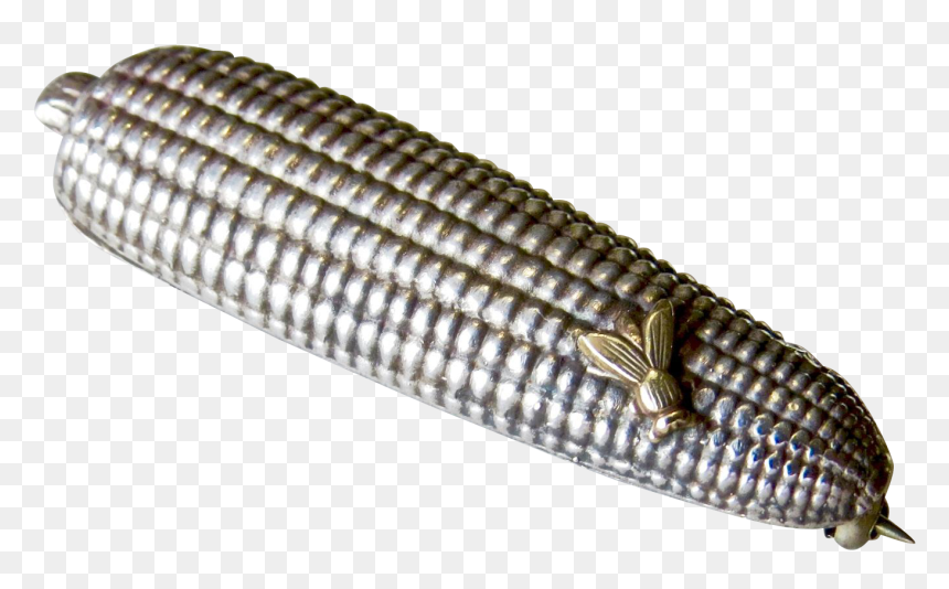 Vintage Sterling Corn Cob With Fly Brooch/pin - Dagger, HD Png Download - corn cob png