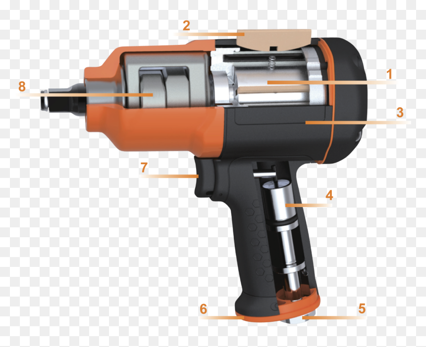 Partes De Una Pistola Neumatica De Impacto, HD Png Download - llave png