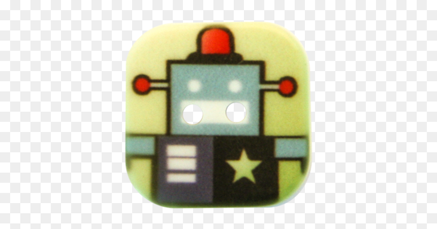 Polyester Button Robot, HD Png Download - glass button png