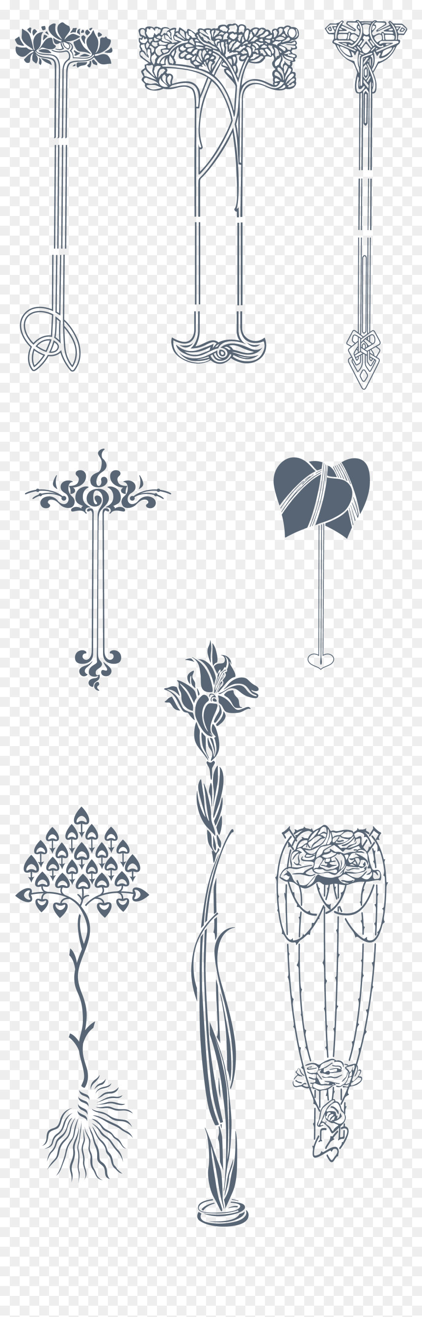Motif Of Art Nouveau, HD Png Download - ornaments vector png