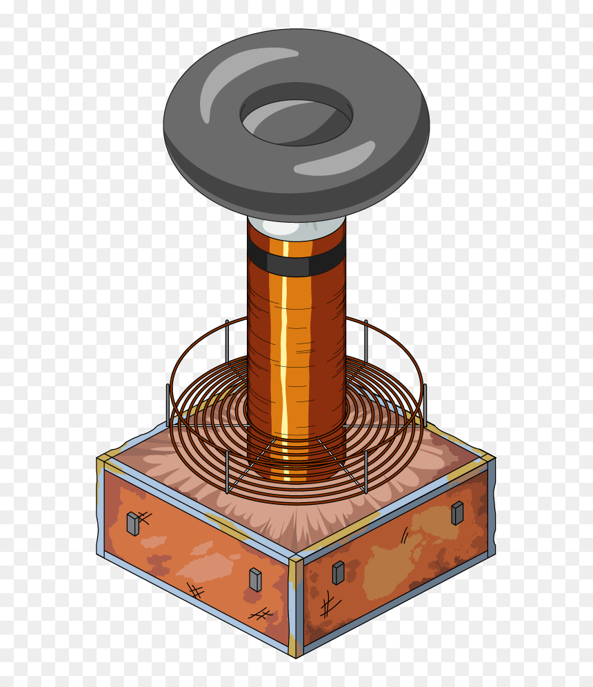 Fg Building Teslacoil - Illustration, HD Png Download - tesla coil png