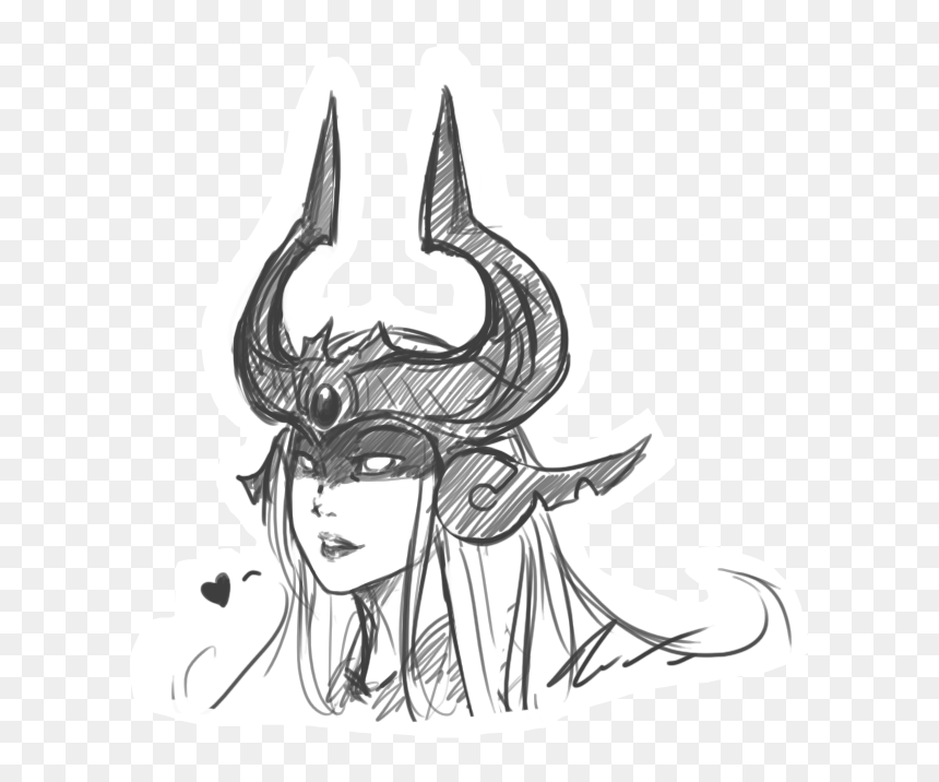 League Of Legends Sketch Drawing, HD Png Download - syndra png
