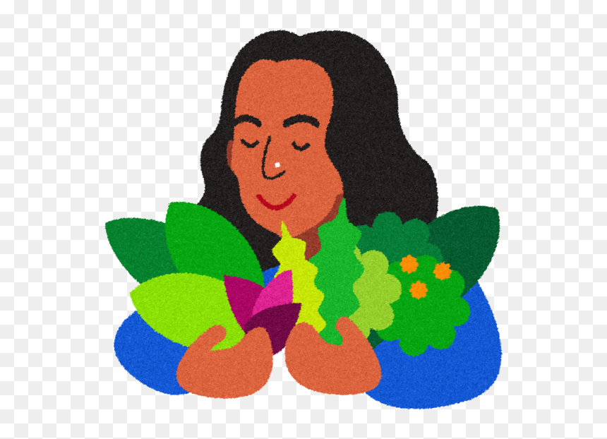 Illustrated Woman Smelling Fresh Leafy Greens - Illustration, HD Png Download - marcus smart png