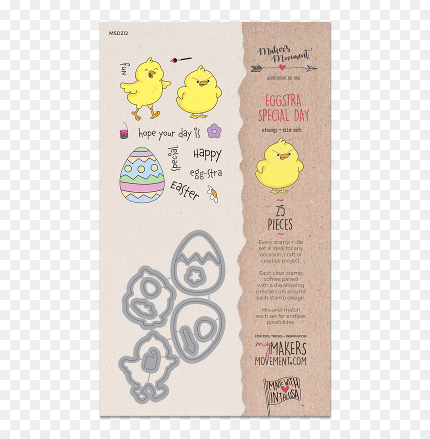 Eggstra Special Day Stamp & Die Set Packaging - Duck, HD Png Download - made in the usa stamp png