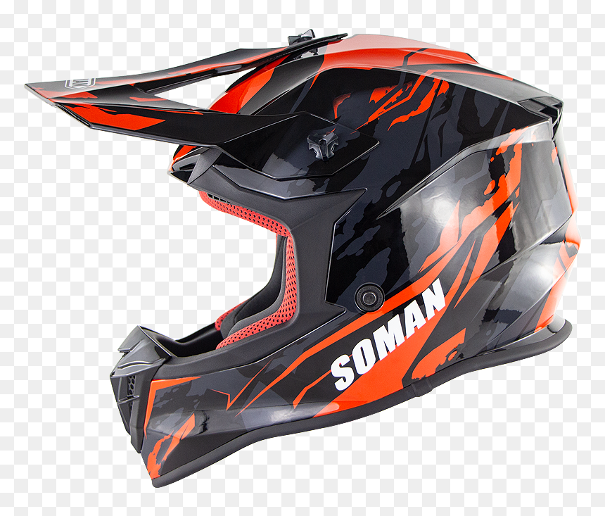 Soman Ece Motocross Full Face Protective Safety Adult - Motorcycle Helmet, HD Png Download - flip off png