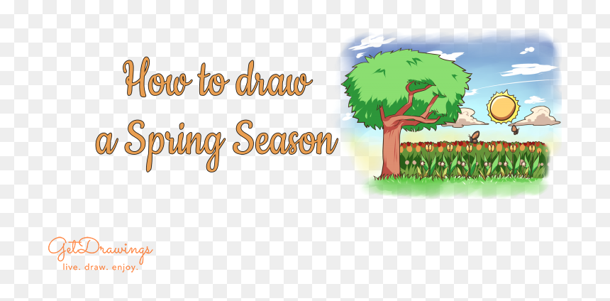 How To Draw A Spring Season - Illustration, HD Png Download - shopkins season 3 png