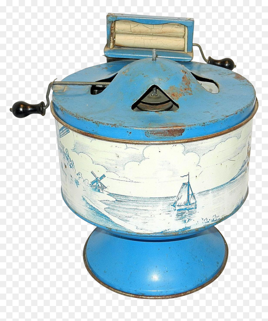 Wolverine Delft Dutch Blue Tin Litho Toy, HD Png Download - lid png
