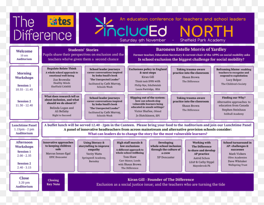 Included North Programme - Lavender, HD Png Download - conference png