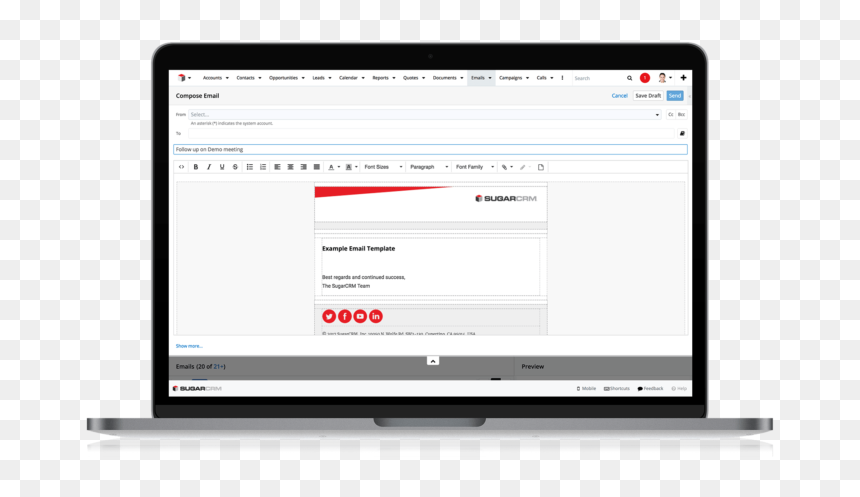 Sugar Crm, HD Png Download - correo electronico png