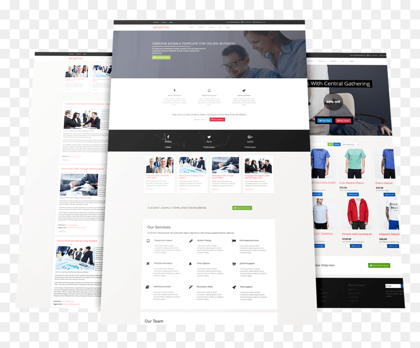 Responsive Joomla Template , Png Download - Website, Transparent Png - joomla png