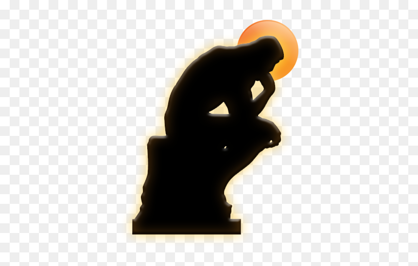 Fond Thinker - Thinker Silhouette, HD Png Download - trump toupee png