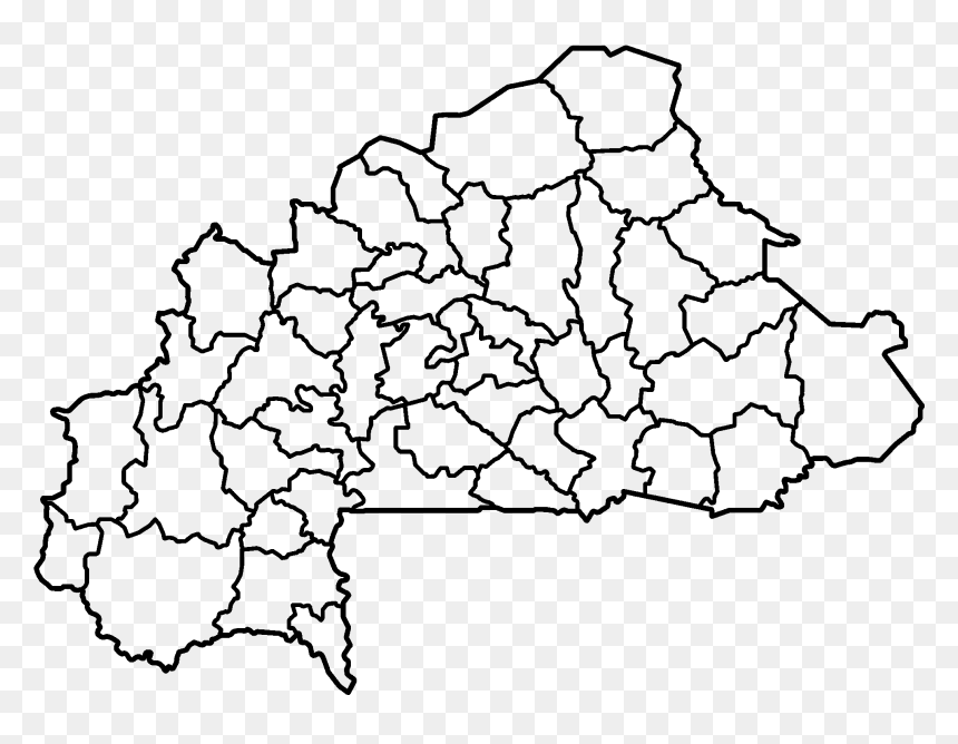 Burkina Faso With Provinces Map, HD Png Download - blank png file