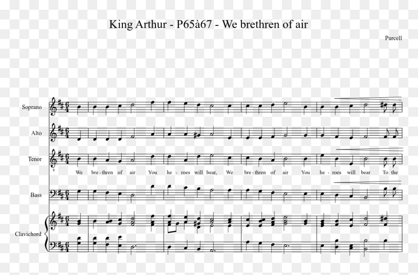 Sheet Music, HD Png Download - king arthur png