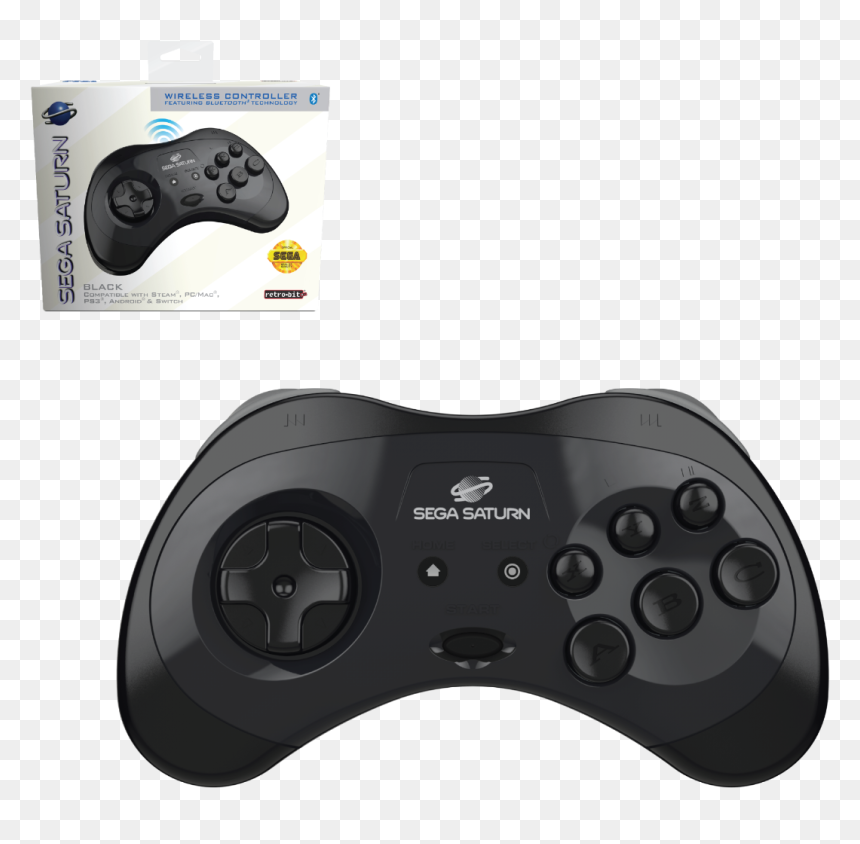 Sega, Saturn, Wireless, 8-button, Arcade Pad, Bluetooth, - Retro Bit Saturn, HD Png Download - steam controller png
