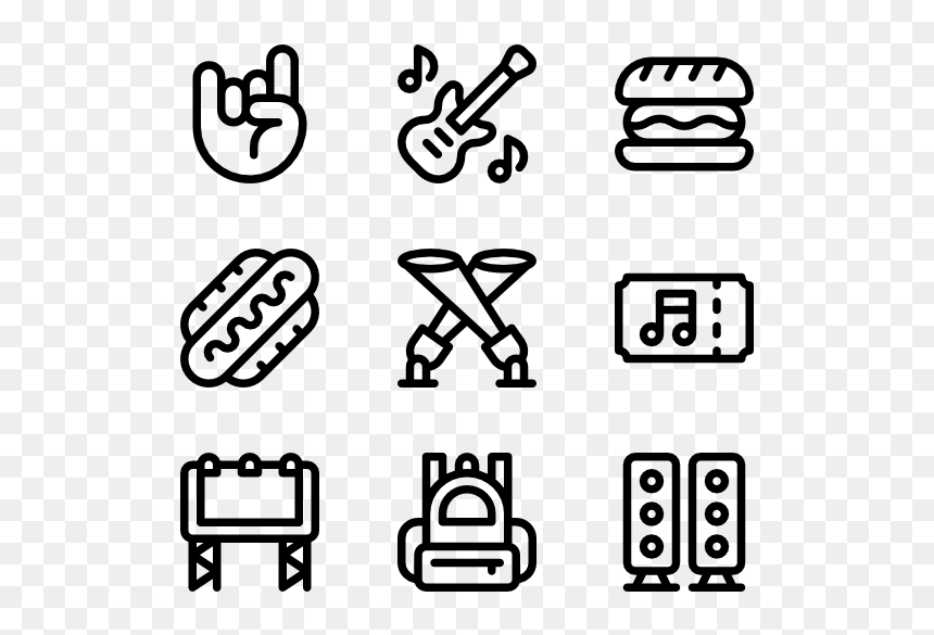 White Icons Png, Transparent Png - festival tent png