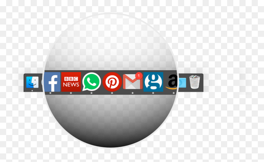 Macos Dock Badge - Sphere, HD Png Download - mac dock png