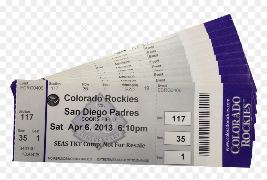 Tickets, HD Png Download - colorado rockies png