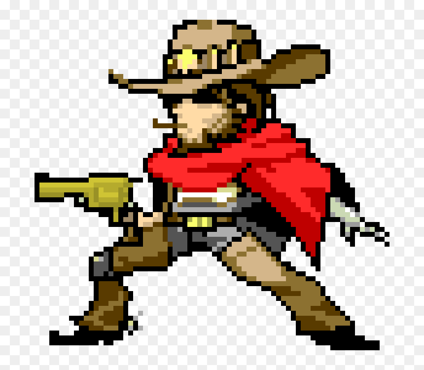 Overwatch Mccree Pixel Spray Clipart , Png Download - Overwatch Mccree Pixel Spray, Transparent Png - mercy cute spray png