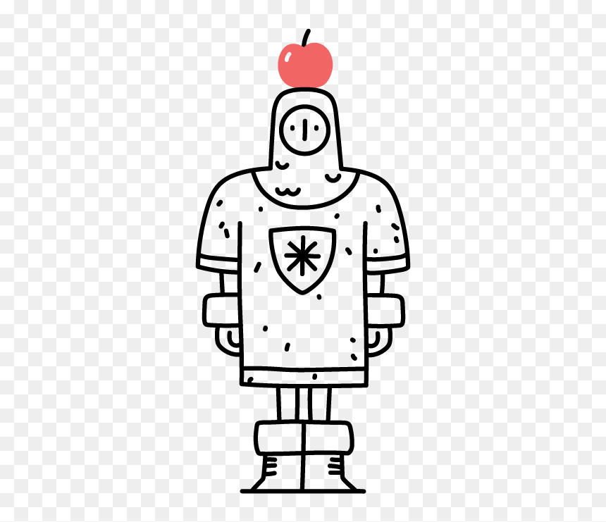 Soldier Holding Apple On Its Head, Helping With Bow - Cartoon, HD Png Download - quest png