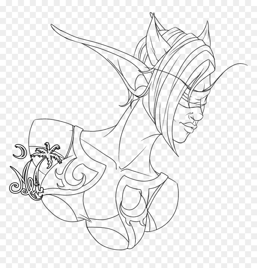 Line Art, HD Png Download - demon hunter png
