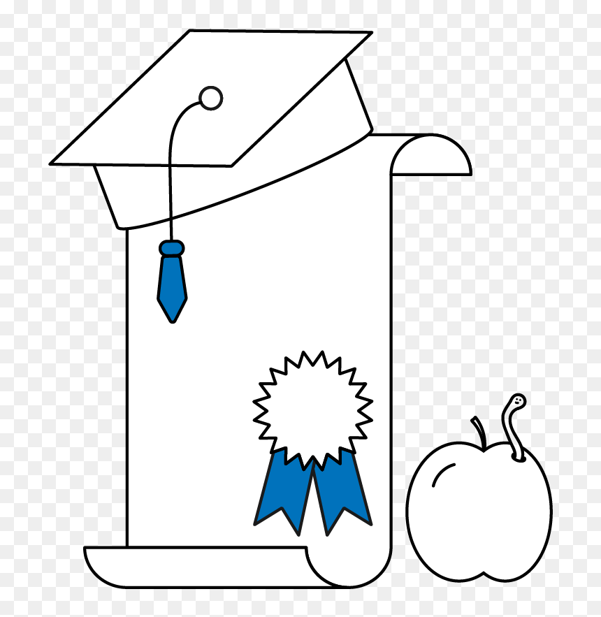 Graduation Cap, Certificate, And Apple , Transparent, HD Png Download - graduation cap emoji png