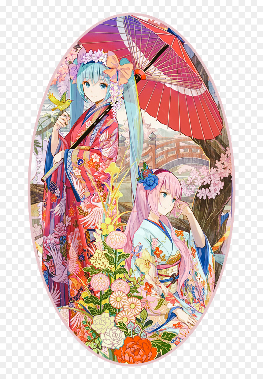 Anime Kimono, HD Png Download - rin kagamine png