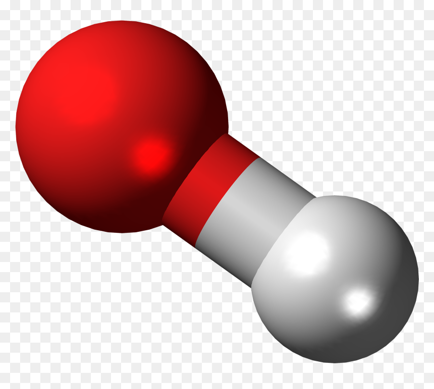 Hydroxide Anion Or Hydroxyl Radical Ball - Methyl Cyanoacrylate Molecule, HD Png Download - radical png