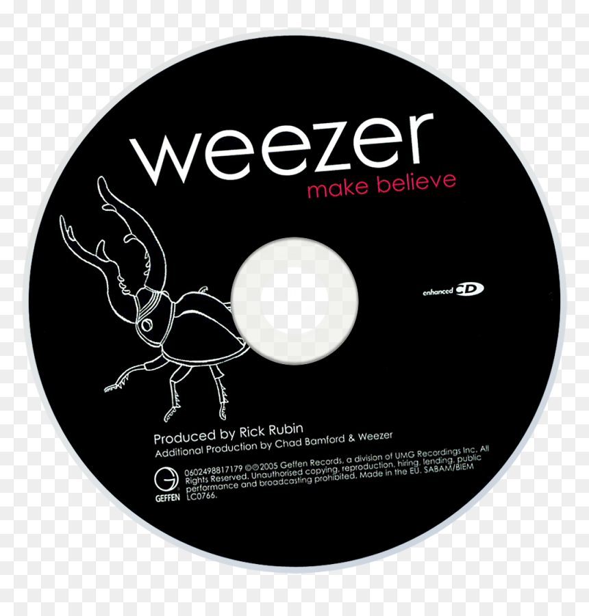 Cdart Artwork - Weezer Make Believe Album Cover, HD Png Download - weezer png