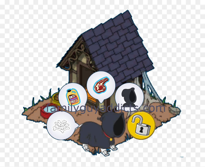 Death"s Dog In Death"s Dog"s House - Family Guy Death's Dog, HD Png Download - dead guy png