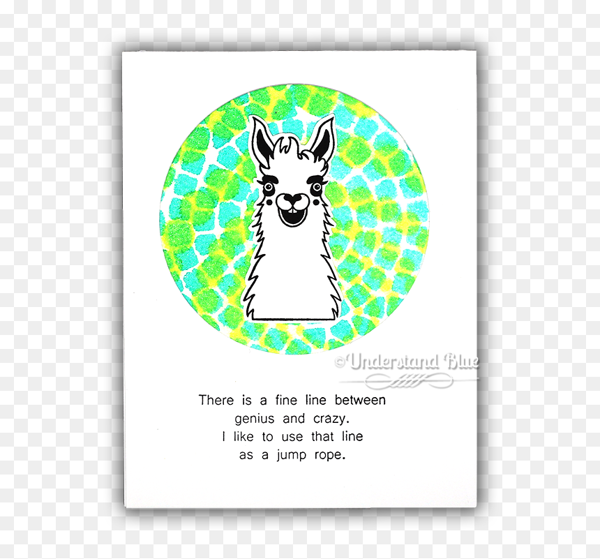 Crazy Llama Card By Understand Blue - Circle, HD Png Download - llama.png