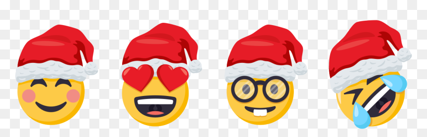 Santa Clipart Emoji - Emoji Heart Eyes Santa, HD Png Download - emojis png pack