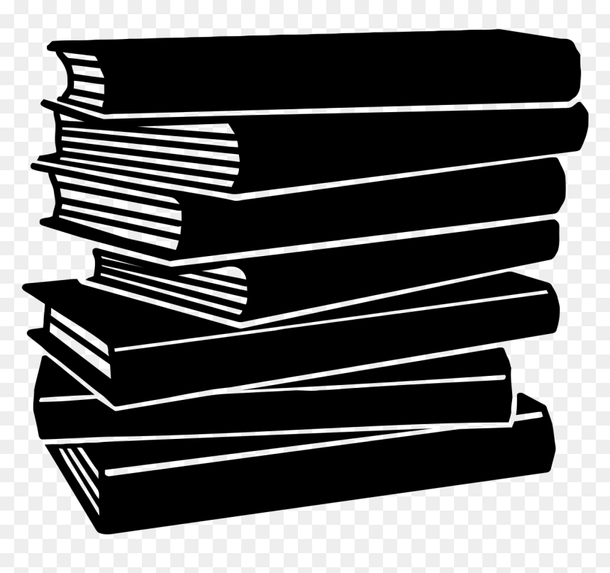 Books Black And White Transparent, HD Png Download - books png