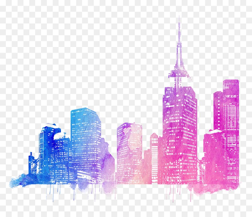 Drawings Of City Skylines, HD Png Download - city png