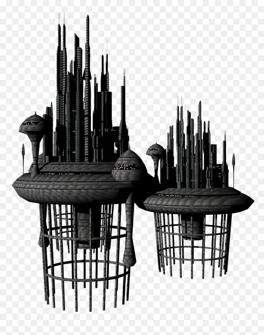 Sci Fi Building Png, Transparent Png - city png